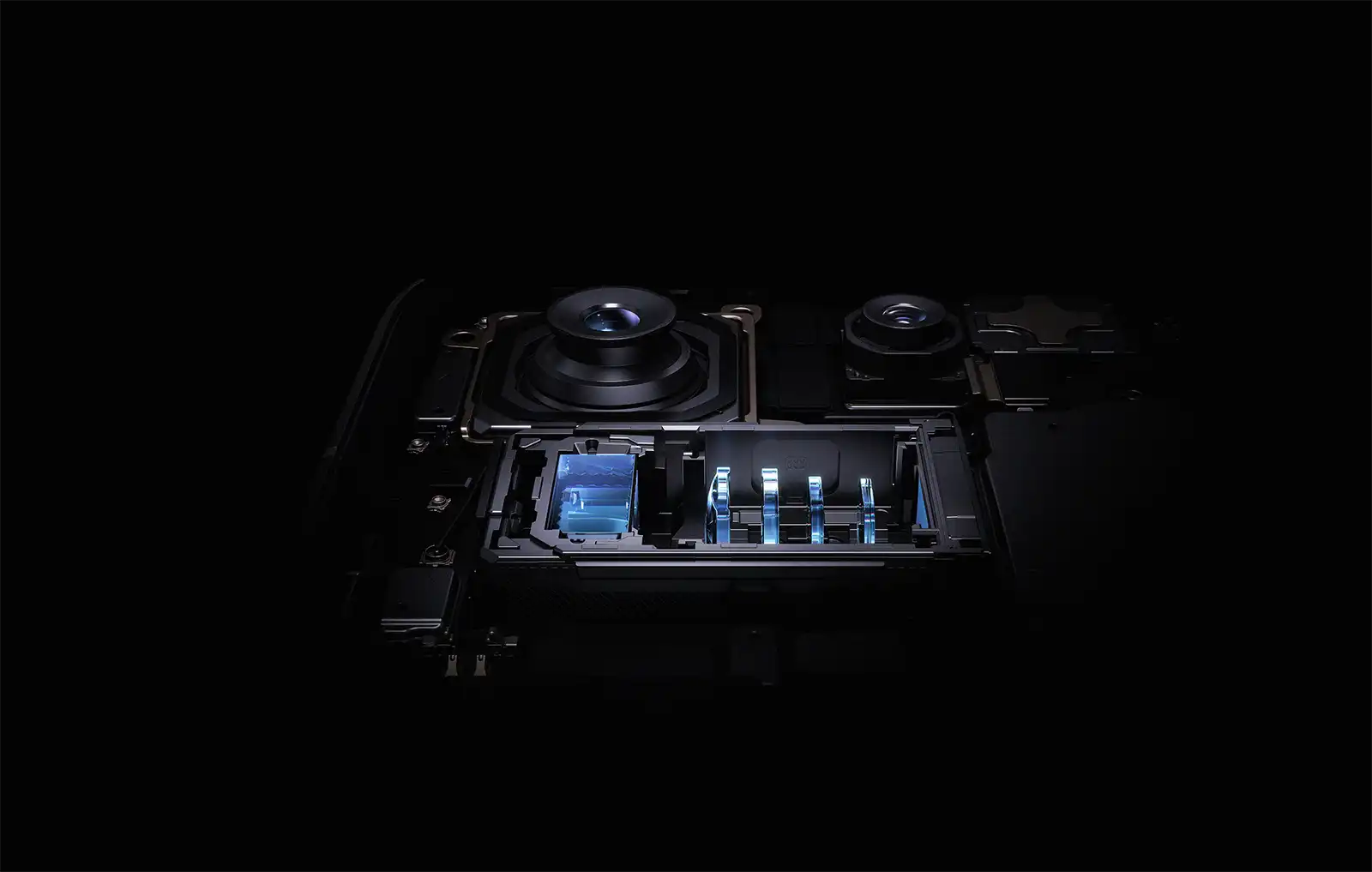A Xiaomi 17T Pro periszkóp teleobjektívének belső lencse- és prizmaszerkezete