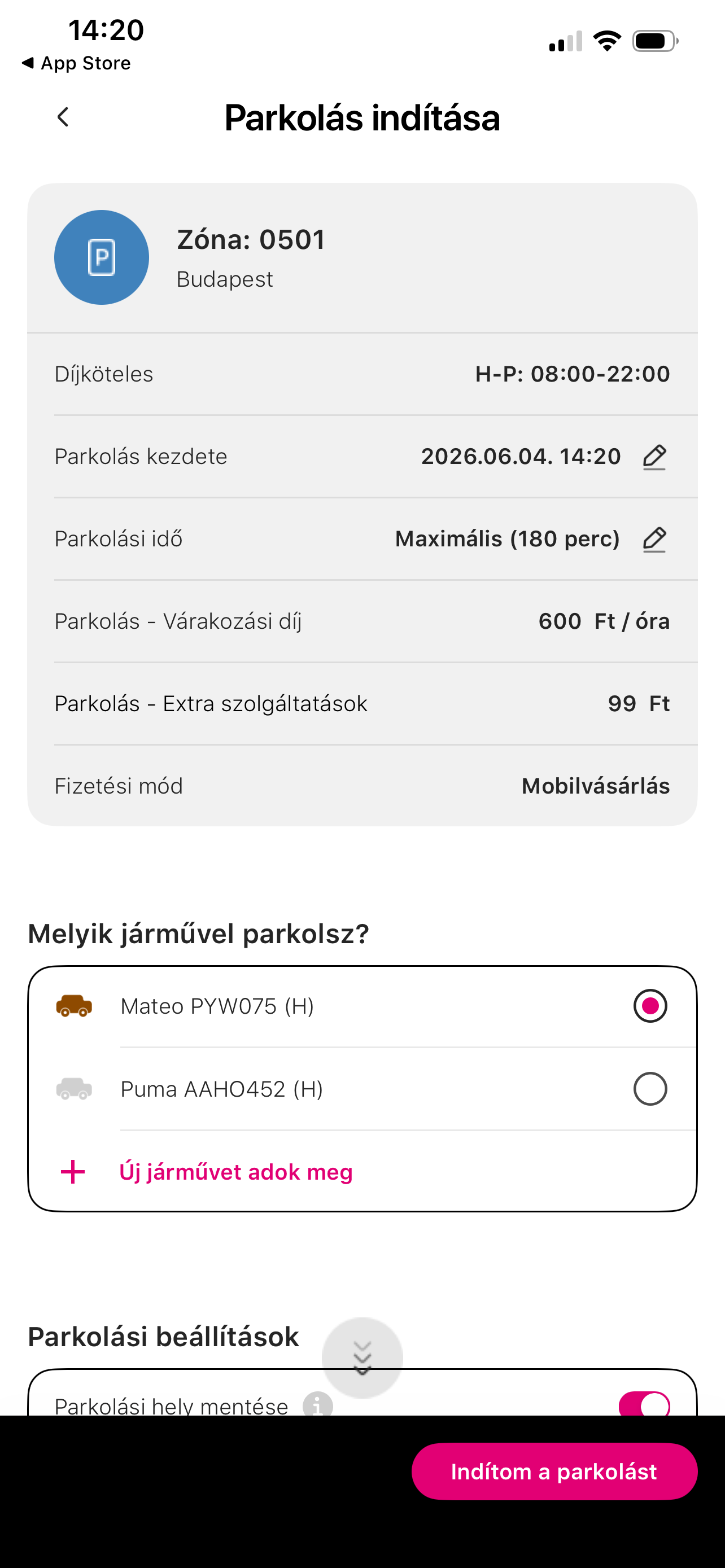 MobilParkorlás
