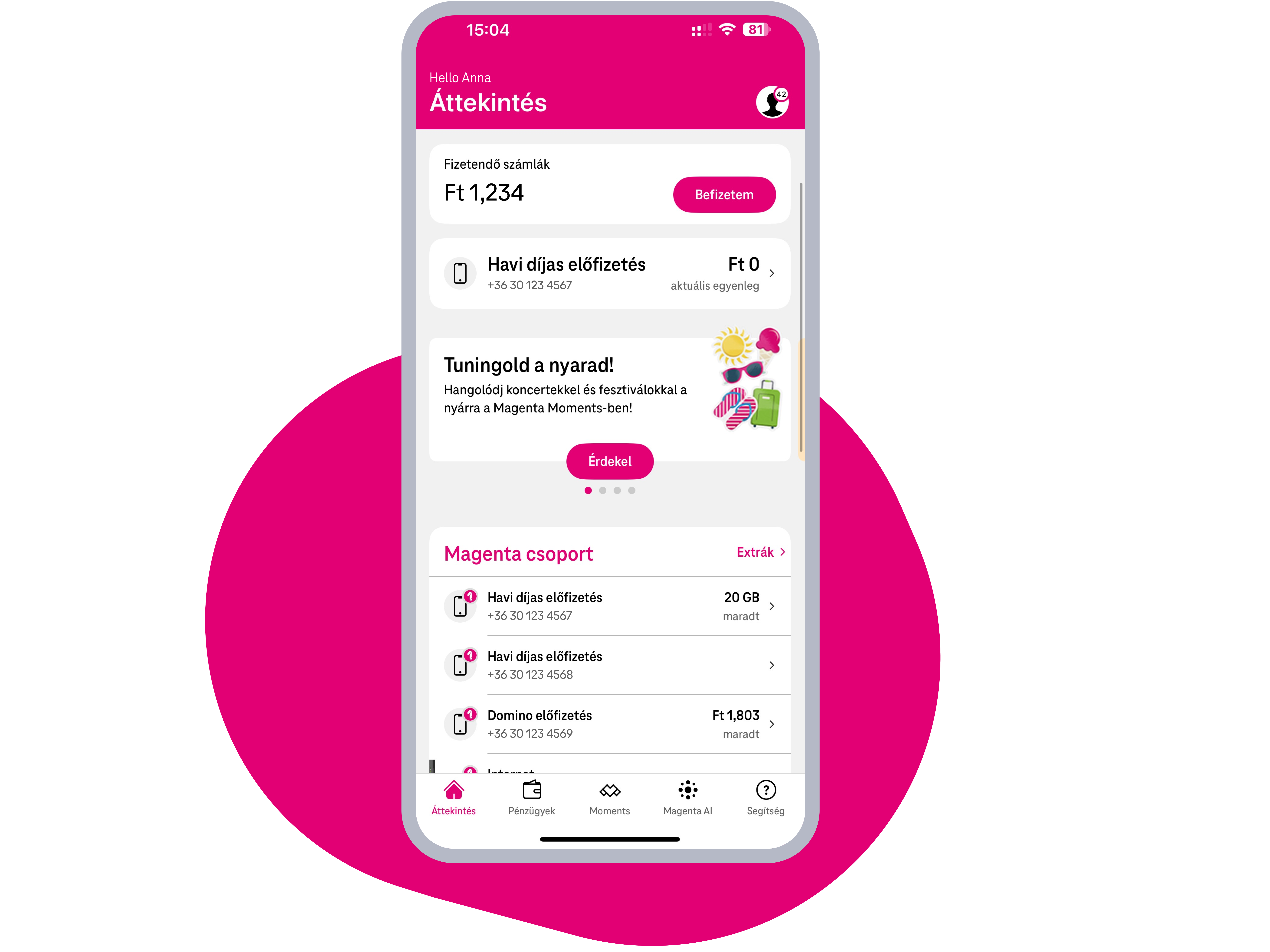 Egyenlegmegtekintés könnyedén