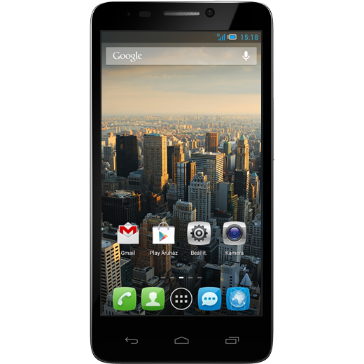 Alcatel One Touch Idol beállításának kijelzője