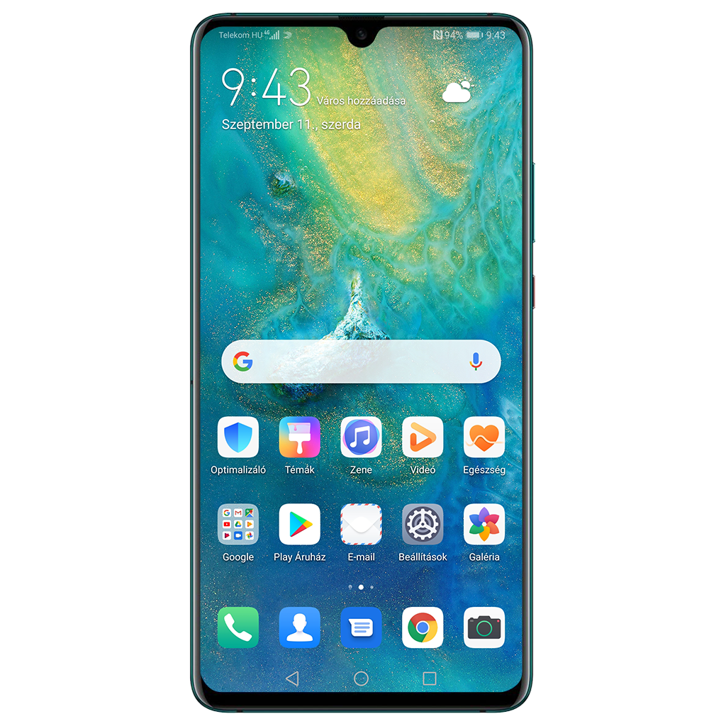 Huawei Mate 20X 5G beállításának kijelzője