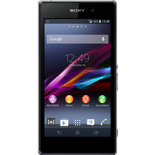 Sony Xperia Z1 Compact beállításának kijelzője