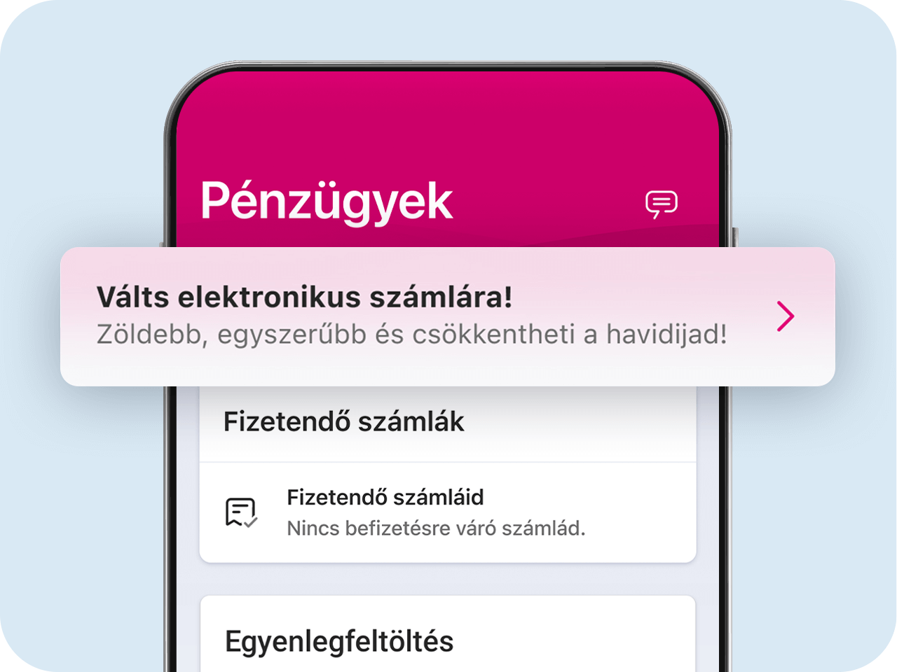 elektronikus számla beállítása