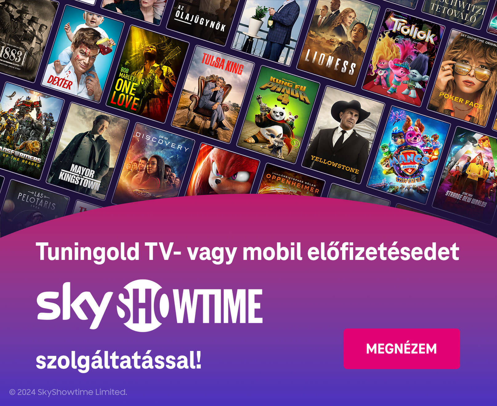 Tuningold TV- vagy mobil előfizetésedet Sky Showtime szolgáltatással!