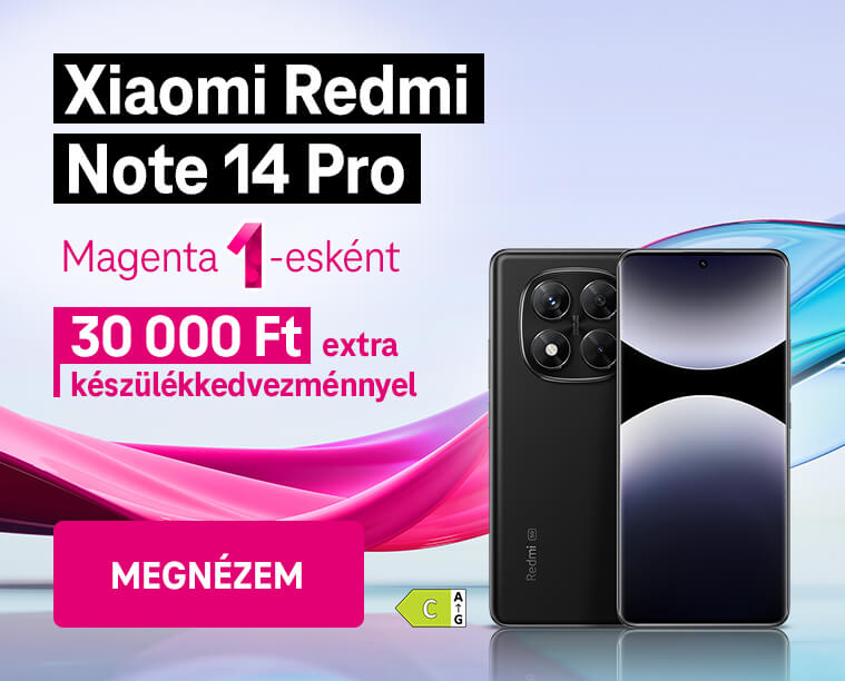 Xiaomi Redmi Note 14 Pro Magenta 1-esként 30 000 Ft extra készülékkedvezménnyel